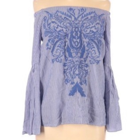INC International Concepts embroidered boho top M - Picture 1 of 7